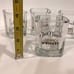 Jack Daniels Whiskey Square Rocks/Lowball Glasses Vintage Black & Gold Graphics