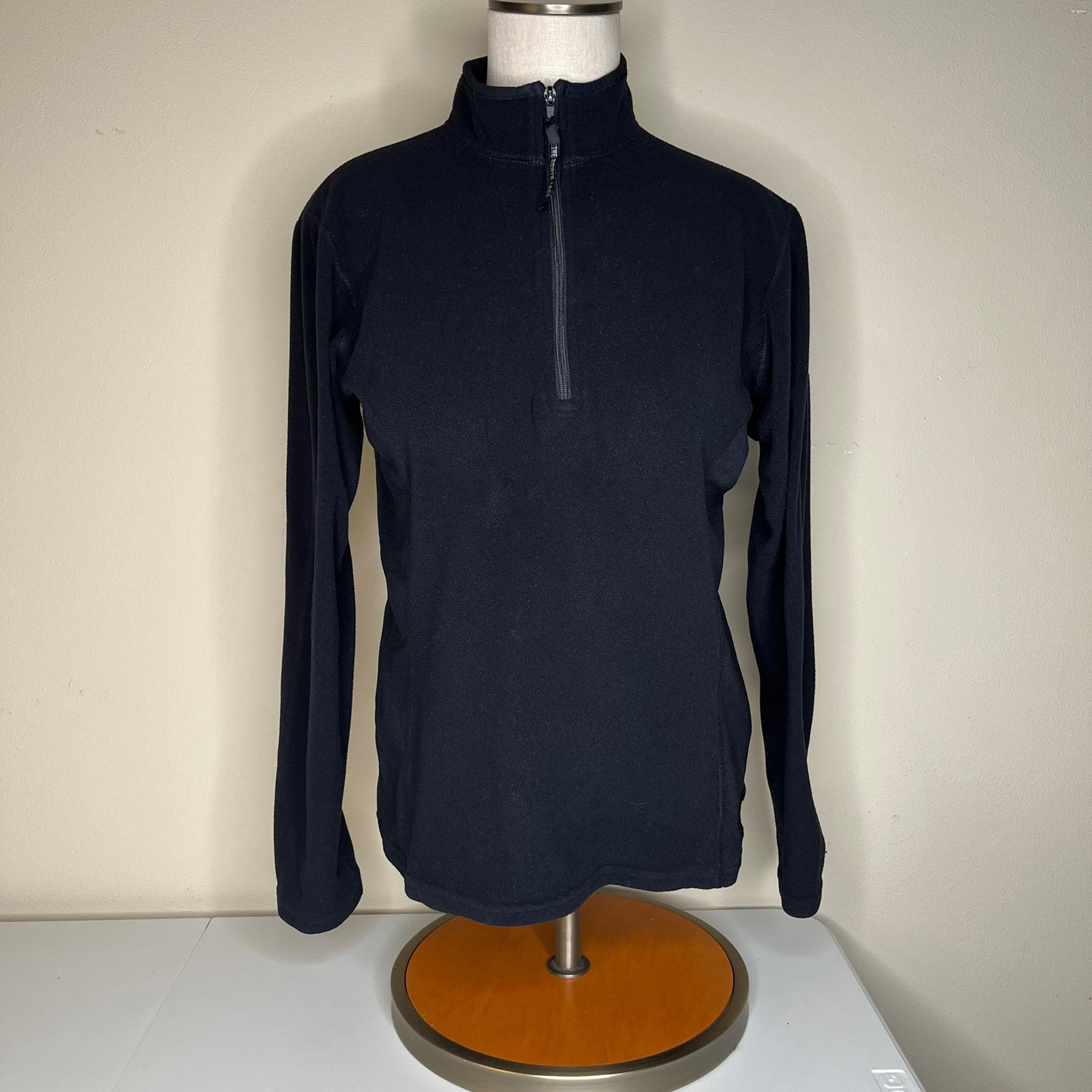 The North Face Women’s Size Large Black Fleece Quarter Zip Sweatshirt USA Made