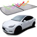 Spurtar Tesla Model Y Roof Sunshade 2023 Upgraded 2PCS Reflective Block UV Rays