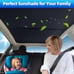 Spurtar Tesla Model Y Roof Sunshade 2023 Upgraded 2PCS Reflective Block UV Rays