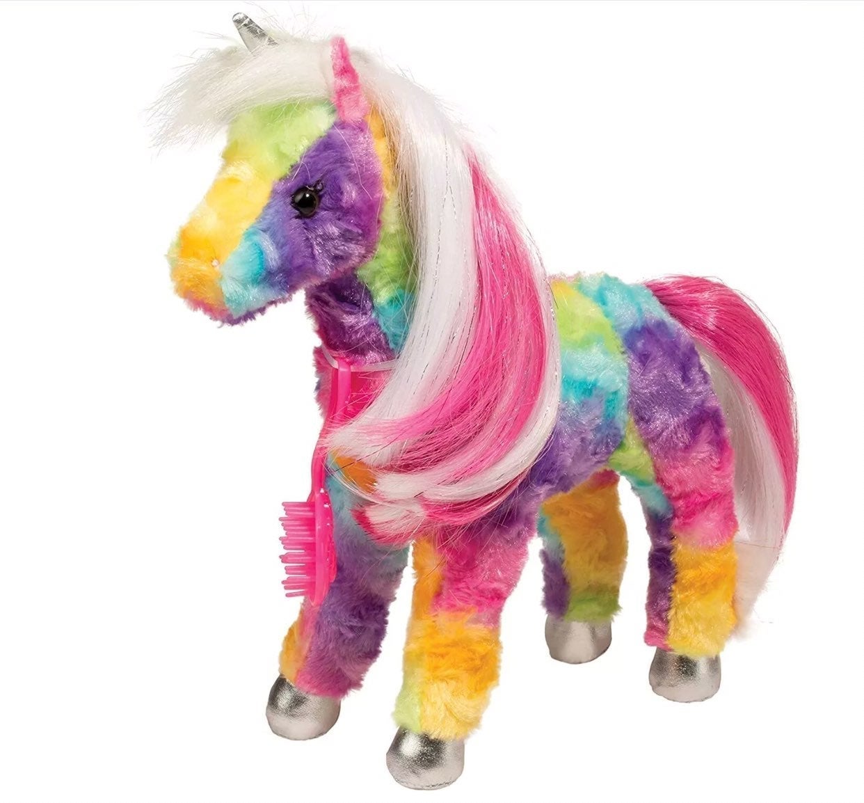 Rainbow unicorn stuffed animal toy