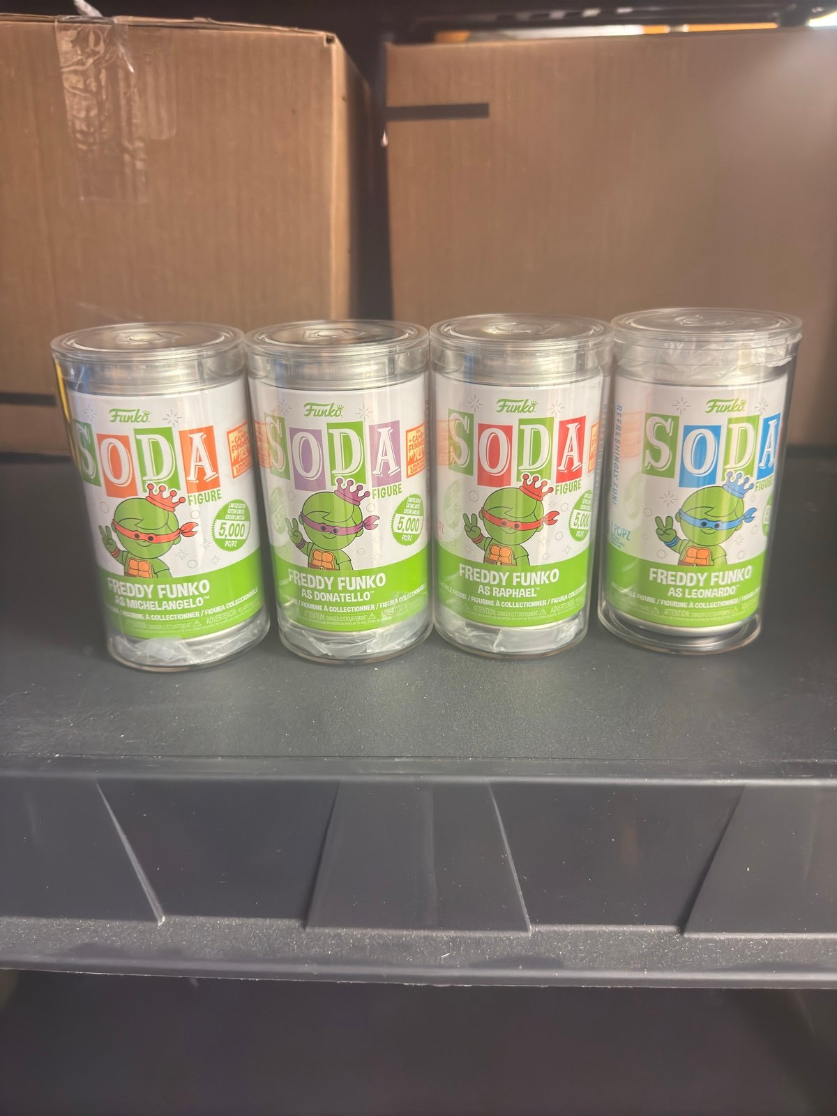 Funko Soda Freddy Funko as TMNT Complete Set of 4