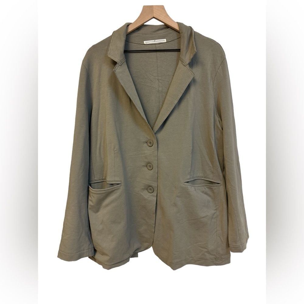 Peruvian Connection Pima Cotton Tan Blazer sz L