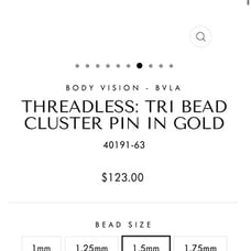 BVLA threadless tri-bead end