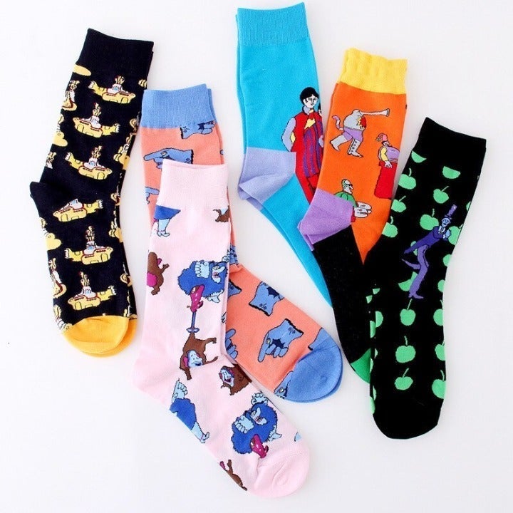 Beatles Yellow Submarine Socks 6 Pairs