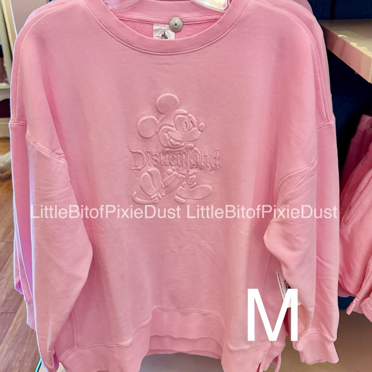 Disney Parks Disneyland Resort Mickey Pink oversized pullover sweatshirt M