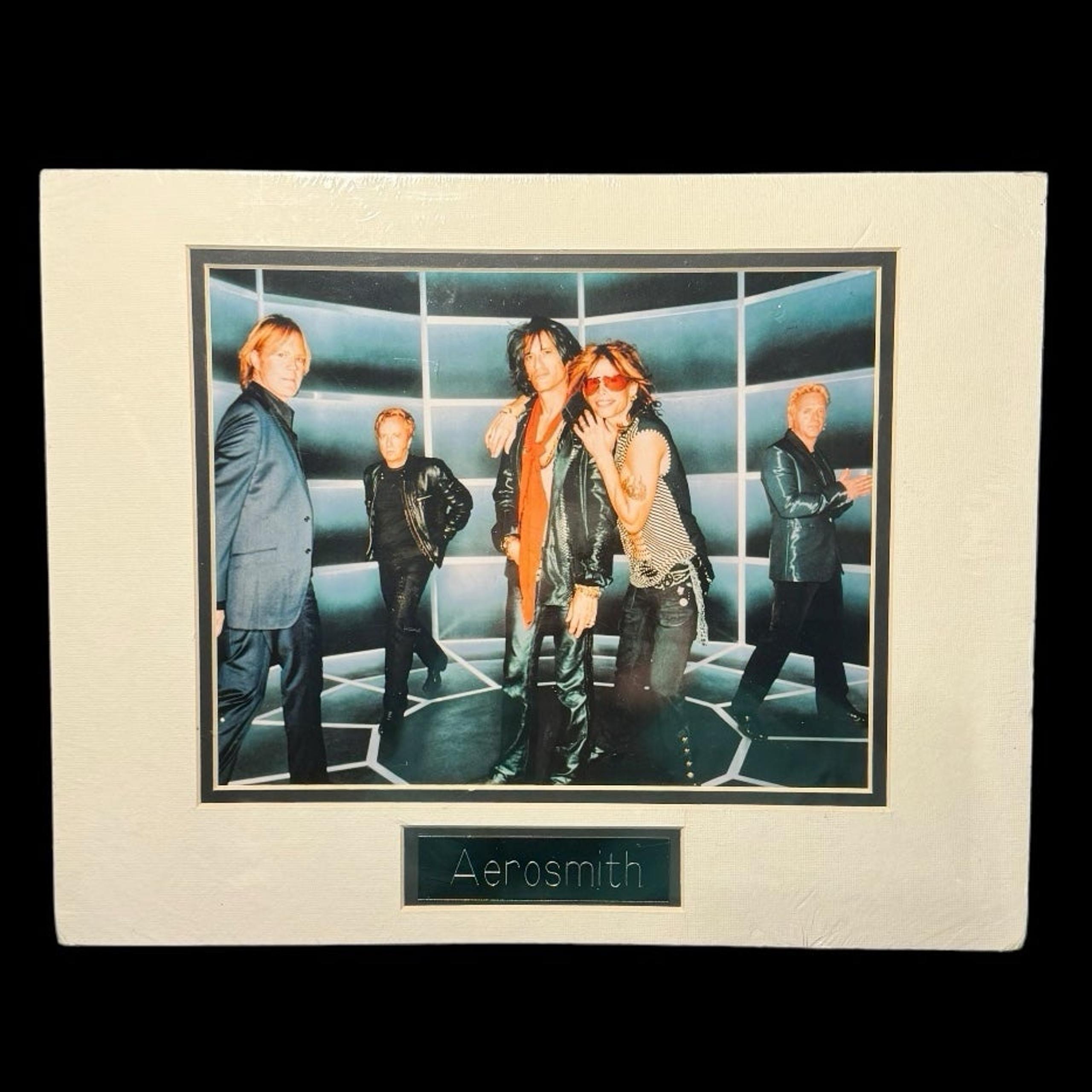 NWT Aerosmith Vintage Disney World Matted Photo 11 x 14 2001 Push Play Photo