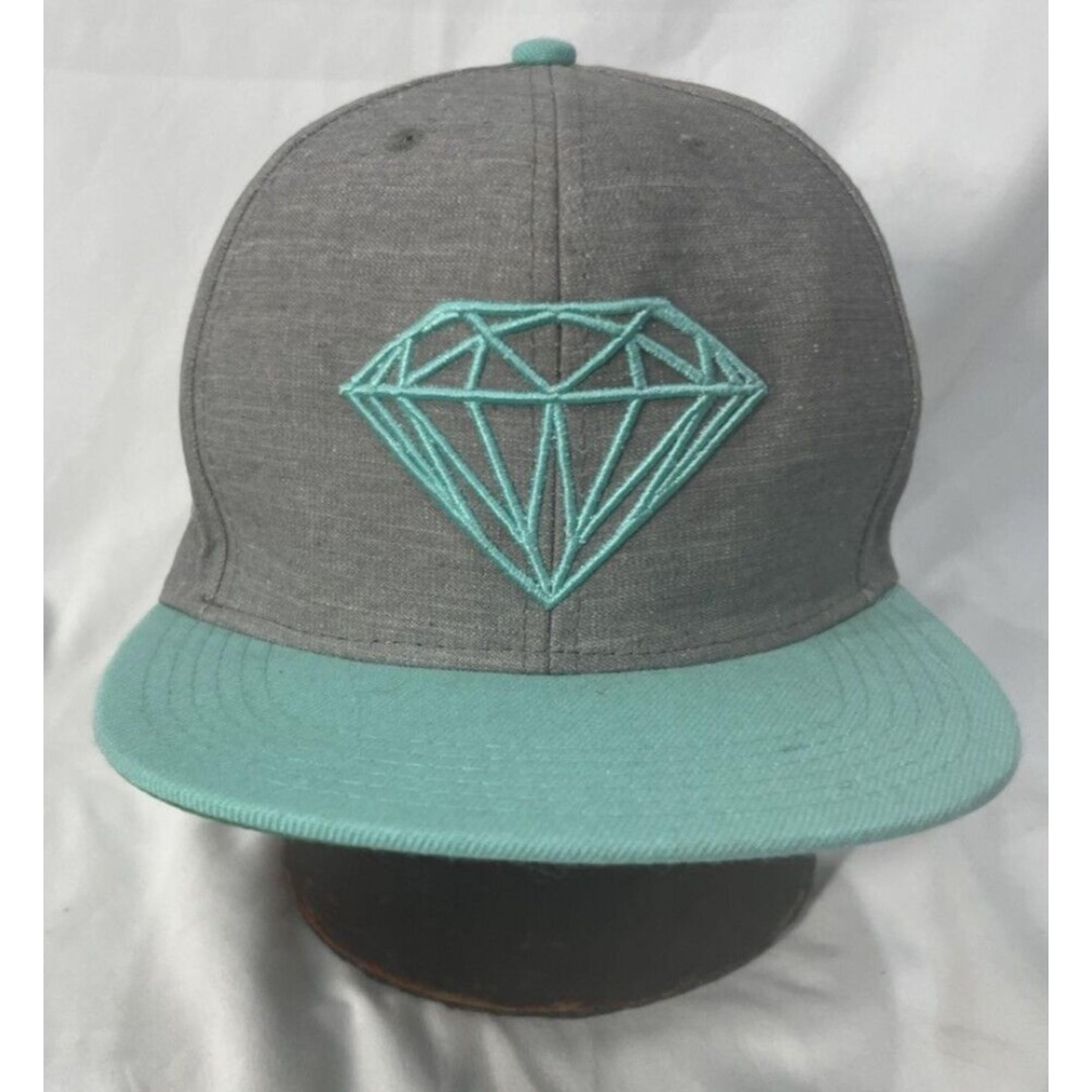 DIAMOND Supply Company Ballcap Hat Gray Turquoise Snapback Embroided Diamond