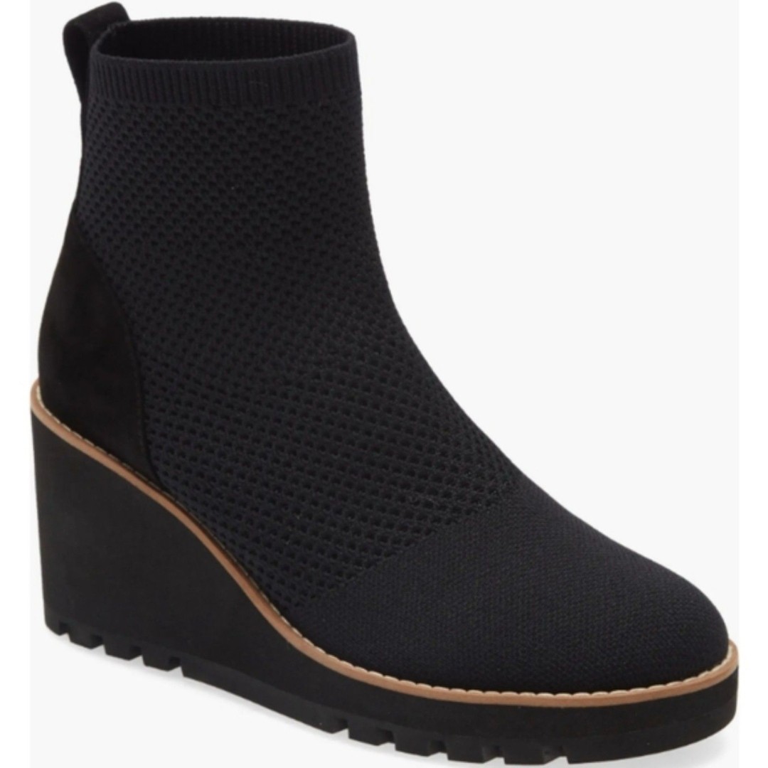 Eileen fisher Amos Knit Wedge Bootie London Style Size 8.5 New