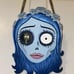 Hand painted customzied Tim Burton Corpse Bride Emily Purse by LA Femm En Noir