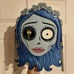 Hand painted customzied Tim Burton Corpse Bride Emily Purse by LA Femm En Noir