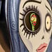 Hand painted customzied Tim Burton Corpse Bride Emily Purse by LA Femm En Noir