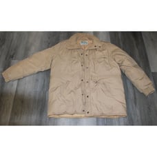 Vintage Schott NYC Down Jacket Size XL Puffer Coat Quilted Belted Made In Korea