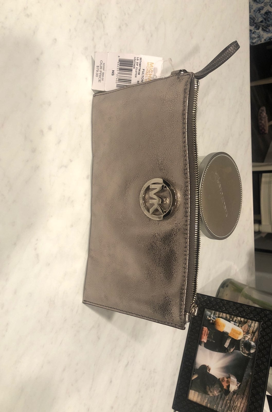 MWT Michael Kors Leather clutch