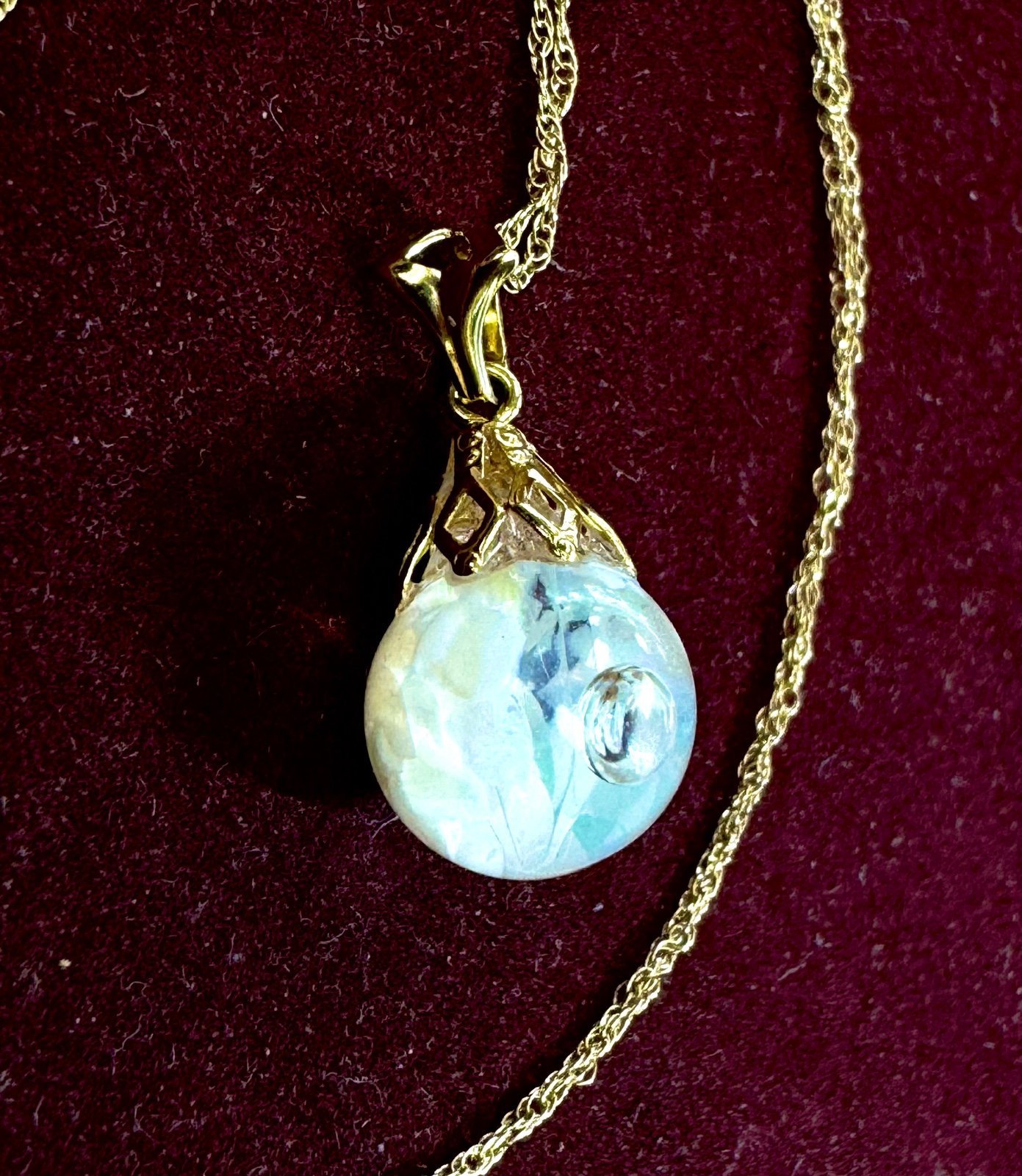 Carla “floating Opal” Necklace