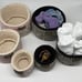 Handmade crochet nesting baskets