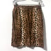 Vintage Adolfo Saks Fifth Ave Faux Fur Cheetah Print Skirt Size Medium Mob Wife