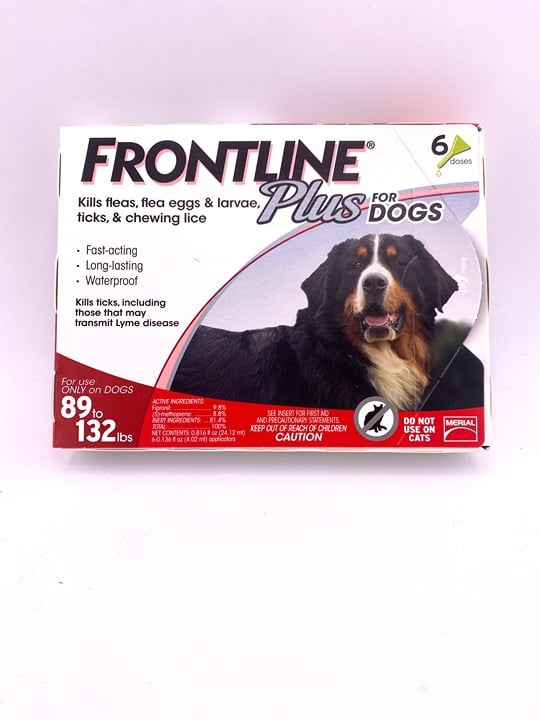 Frontline Plus Dogs - 89-132 lbs - 6 Doses