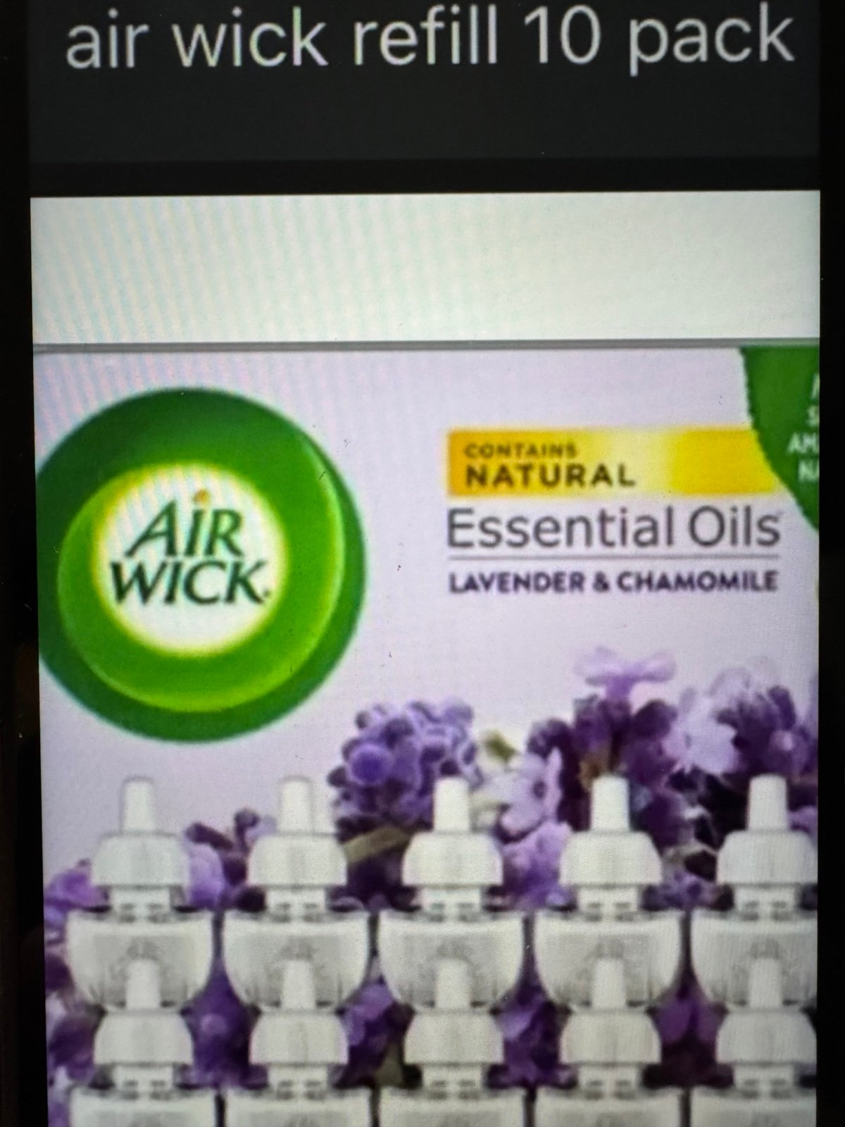 Air Wick Plug in Scented Oil Refill, 10Ct, Lavender & Chamomile, Air
Freshener,