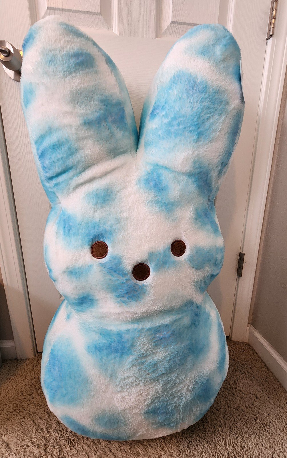 Jumbo Peeps plush 38” blue white tie dye
