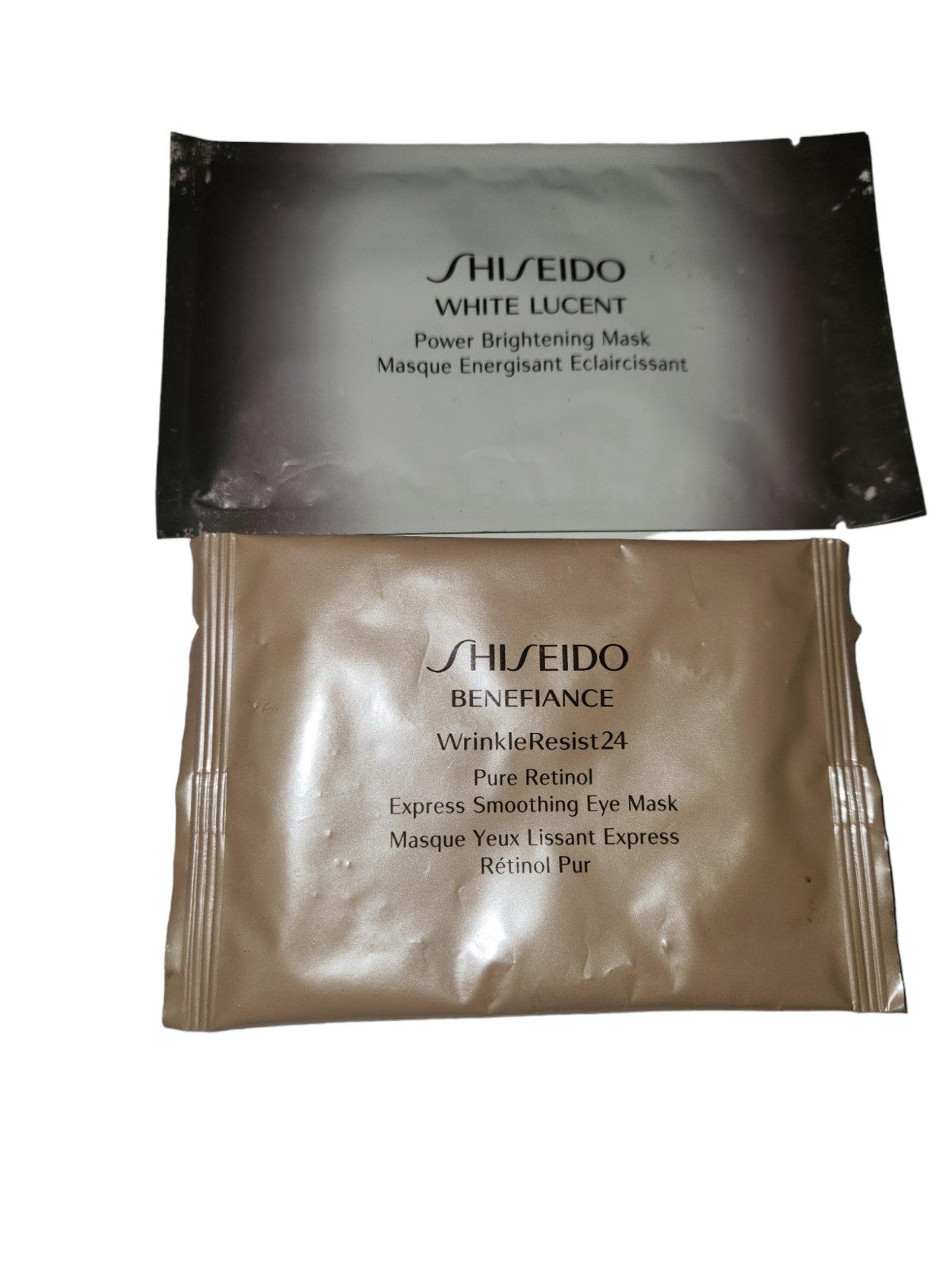 Shiseido White Lucent Brightening Mask & Benefiance Retinol Eye Mask