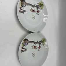 Disney Porcelain 10.5in Winnie the Pooh Dinner Plate Set of 2 AA02B49010