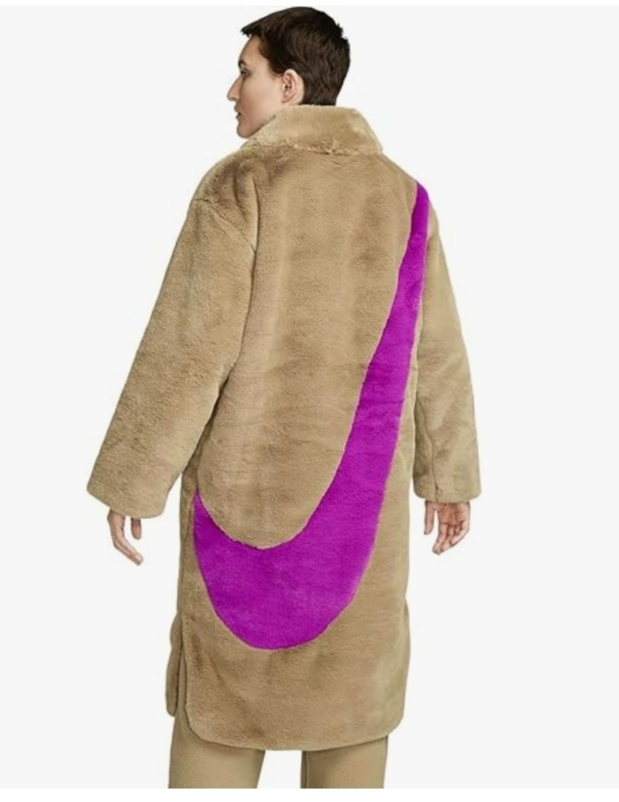 NWOT Nike Faux Fur Long Coat