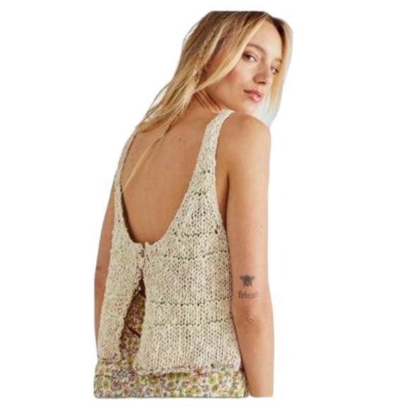 NWT Free People Nomad Crochet Tank Top Size Large