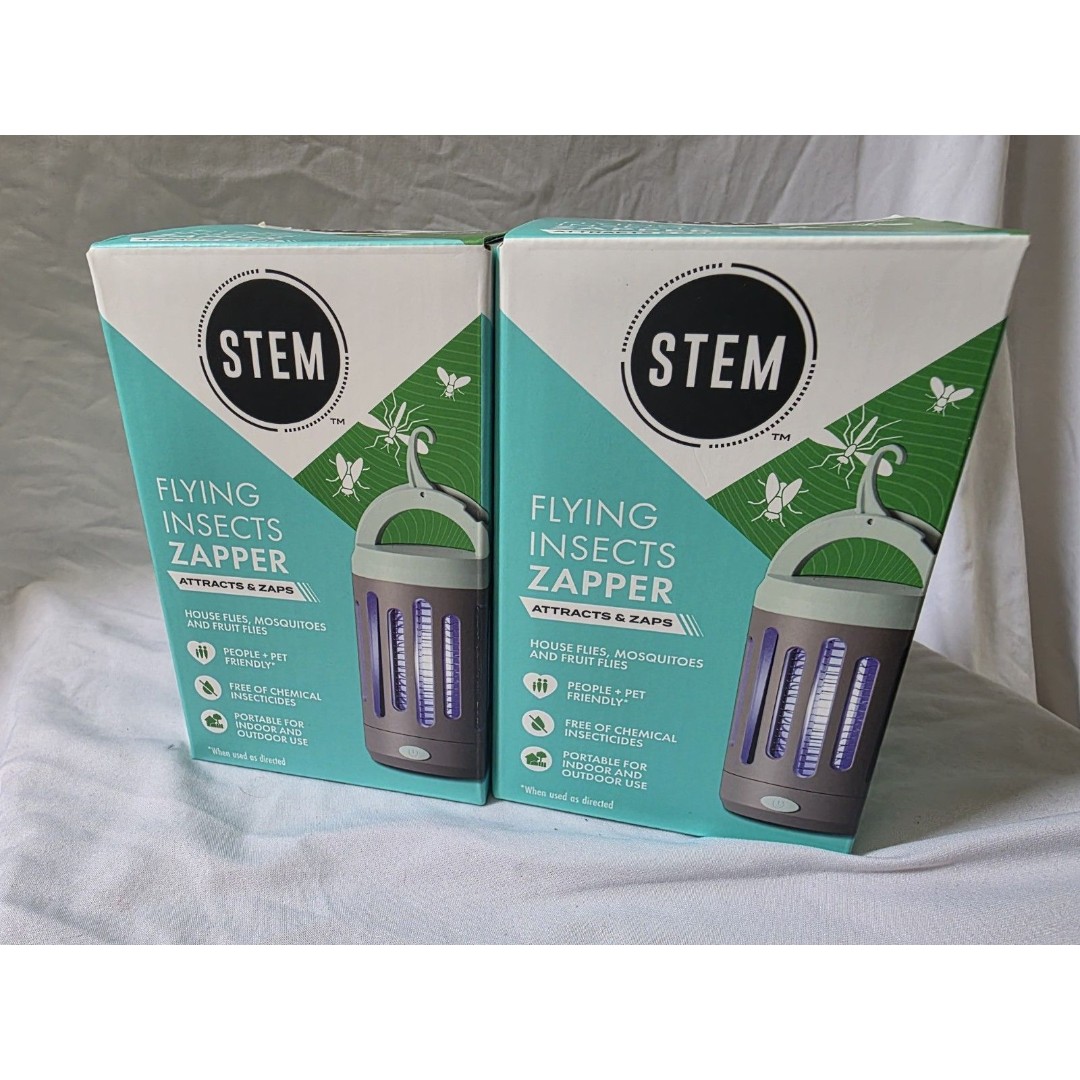 2x STEM Flying Insect Zapper Indoor Outdoor Electric Fly Mosquito Trap Set NEW