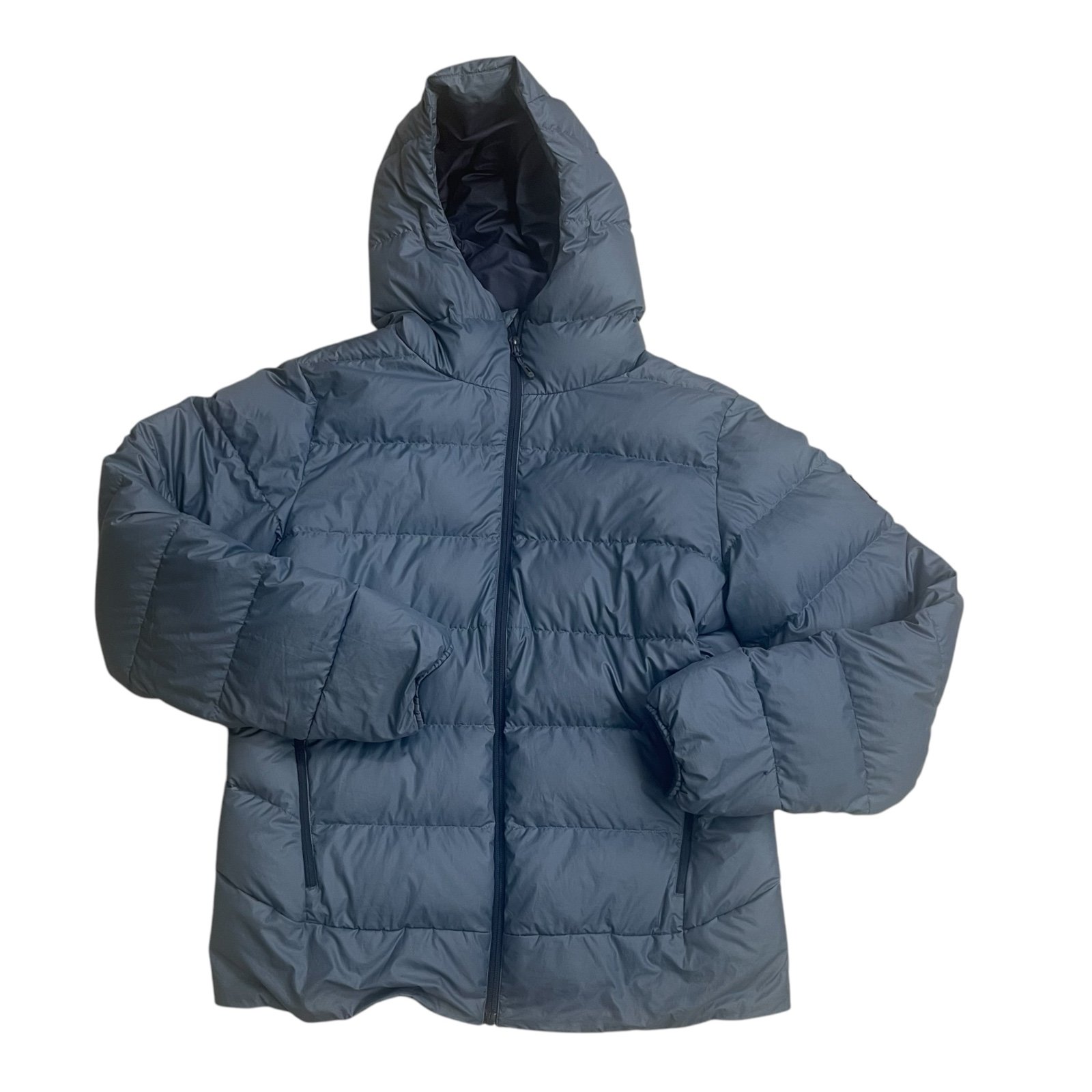 Outdoor Research Coldfront jacket down hooded Men’s medium blue fall 2121 Se