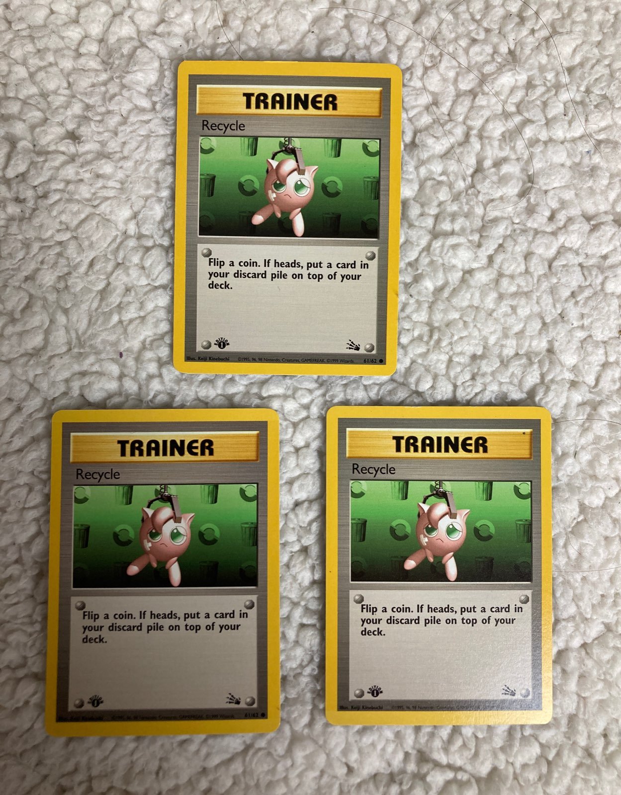 1999 Pokemon 1st edition Recycle Fossil