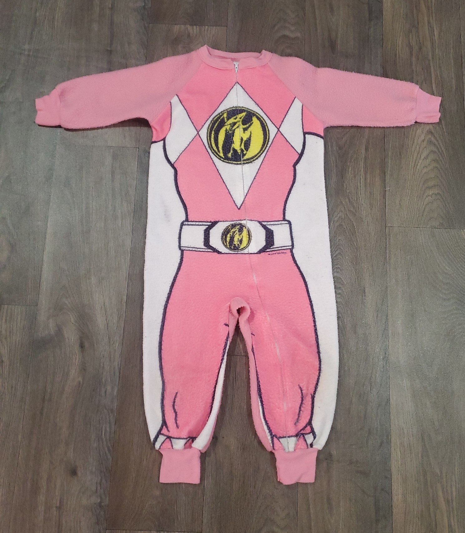 Vintage mighty morphins power rangers pink pajamas HARD TO FIND