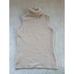 Lafayette 148 Wool Cashmere Sleeveless Vest Cable Knit Turtleneck S Beige