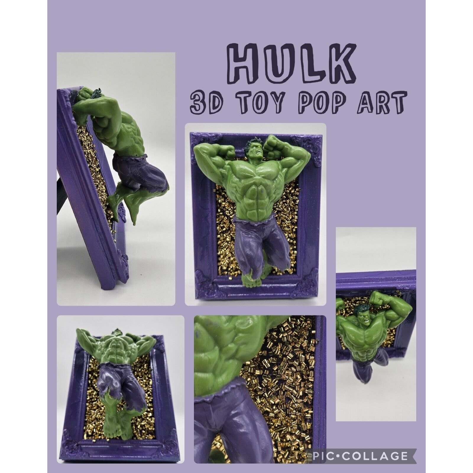 Hulk 3D TOY POP Artwork Original Mixed Media Art Marvel DC Comics Hero Unique