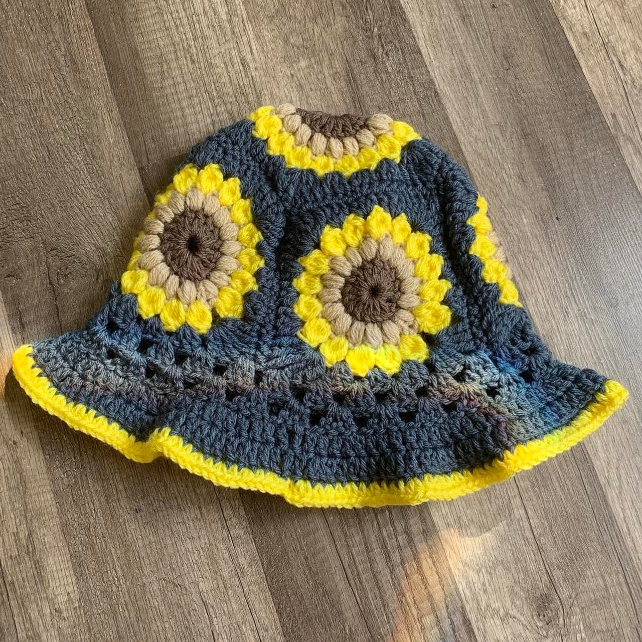 Crochet sunflower sun hat