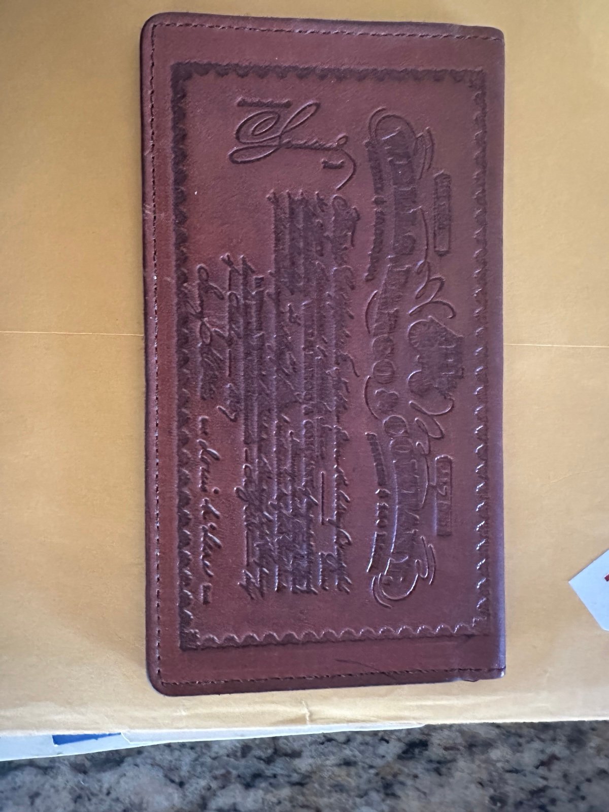 VINTAGE LEATHER WELLS FARGO AND CO BI-FOLD