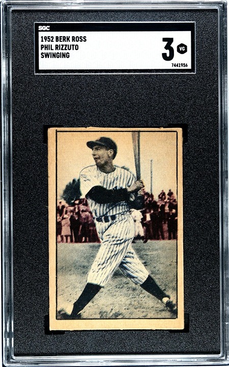 1952 Berk Ross PHIL RIZZUTO New York Yankees SGC 3 VG Condition