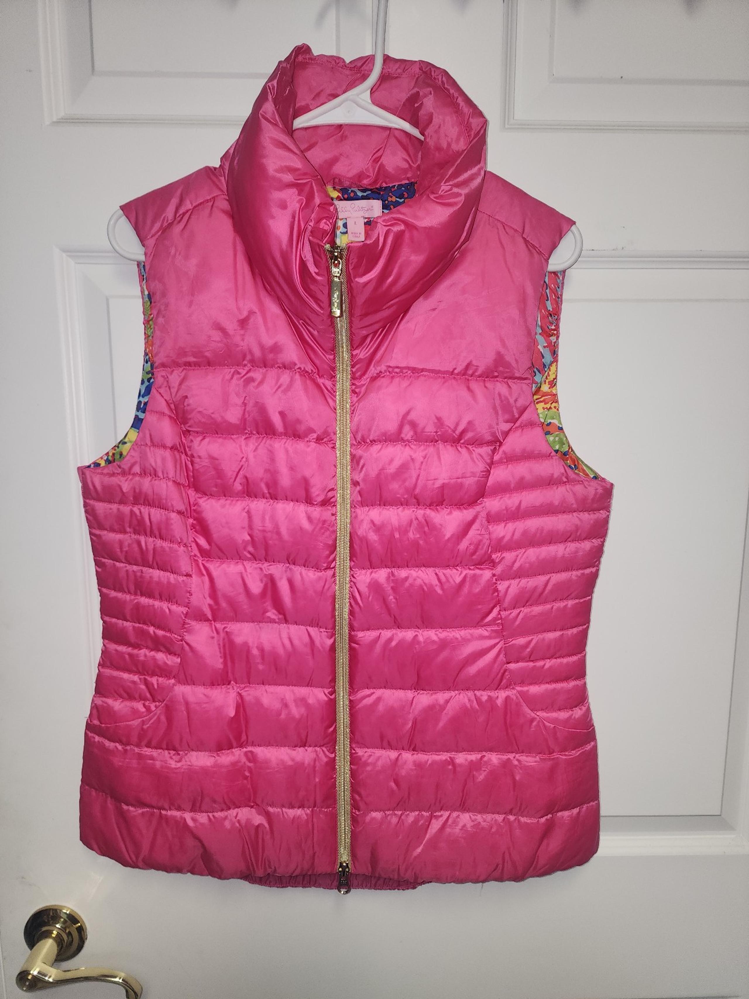 Womens Lilly Pulitzer Hot Pink Vest sz Large