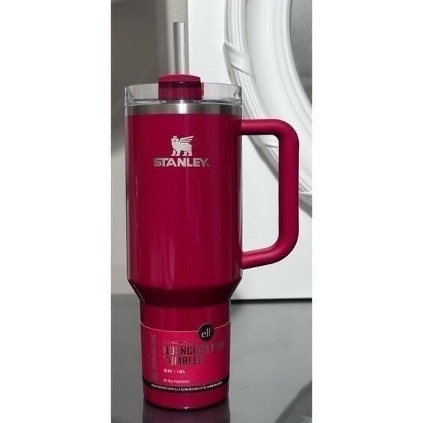Stanley X e.l.f. Quencher H2.0 FlowState Tumbler 40oz, RED DELICIOUS