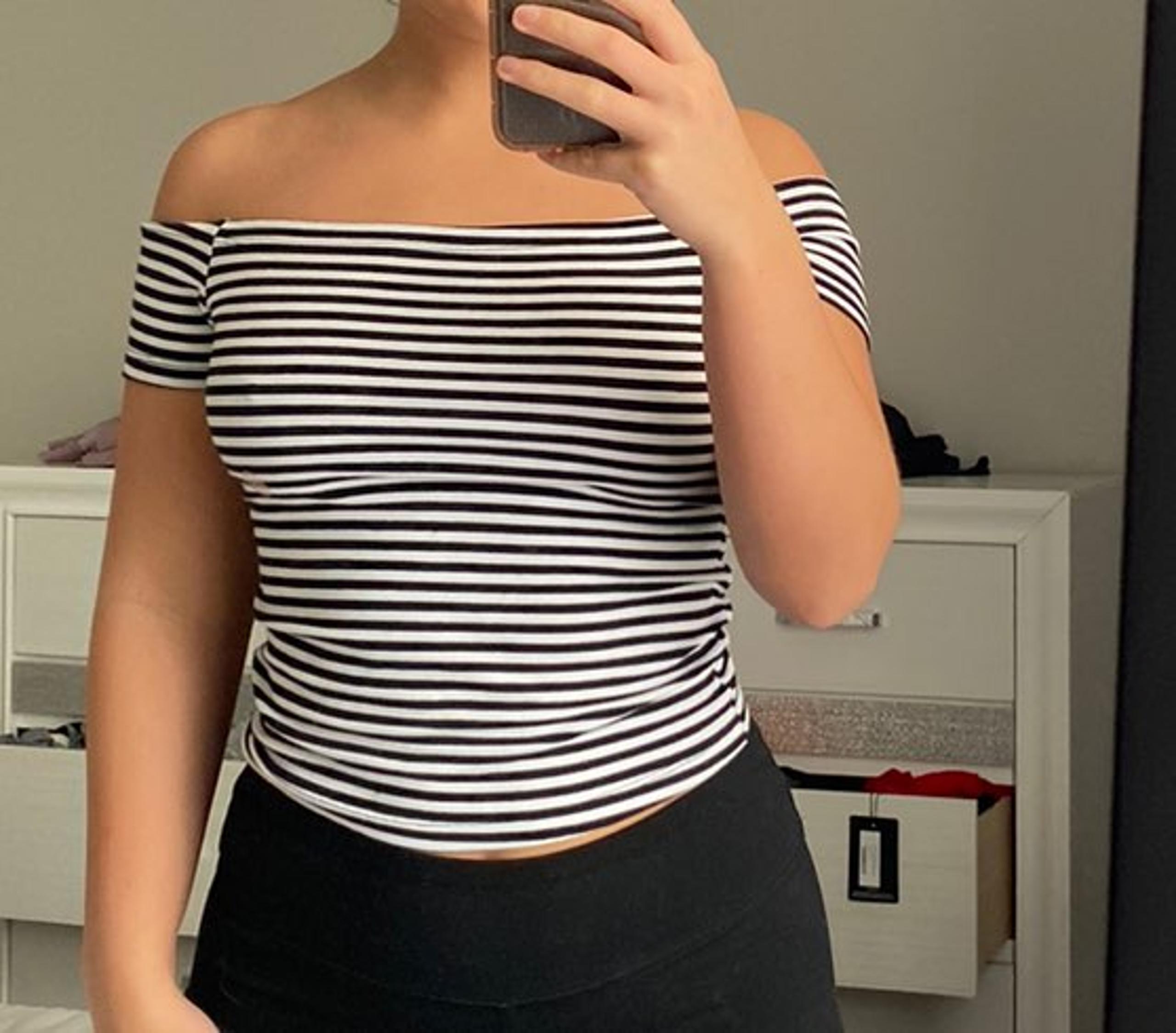 Striped Off the Shoulder Top