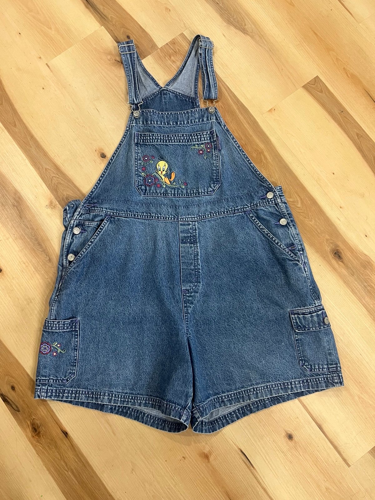 Vintage 90s Tweety Bird Plus Size Overalls