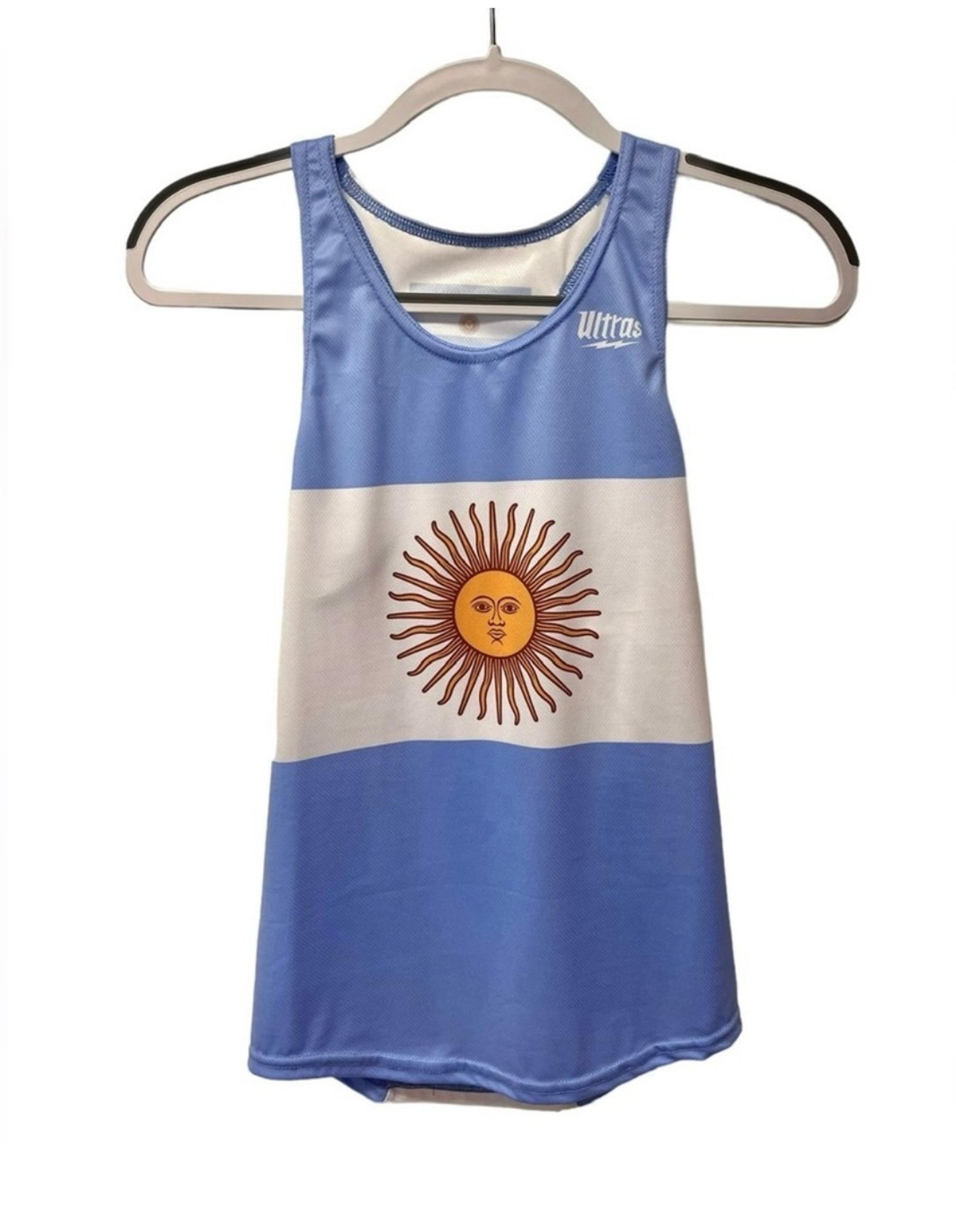 Ultra’s‎ Woman’s Custom Argentinian Flag Racerback Tank Size XS New Without Tags
