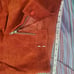 Red leather suede pants