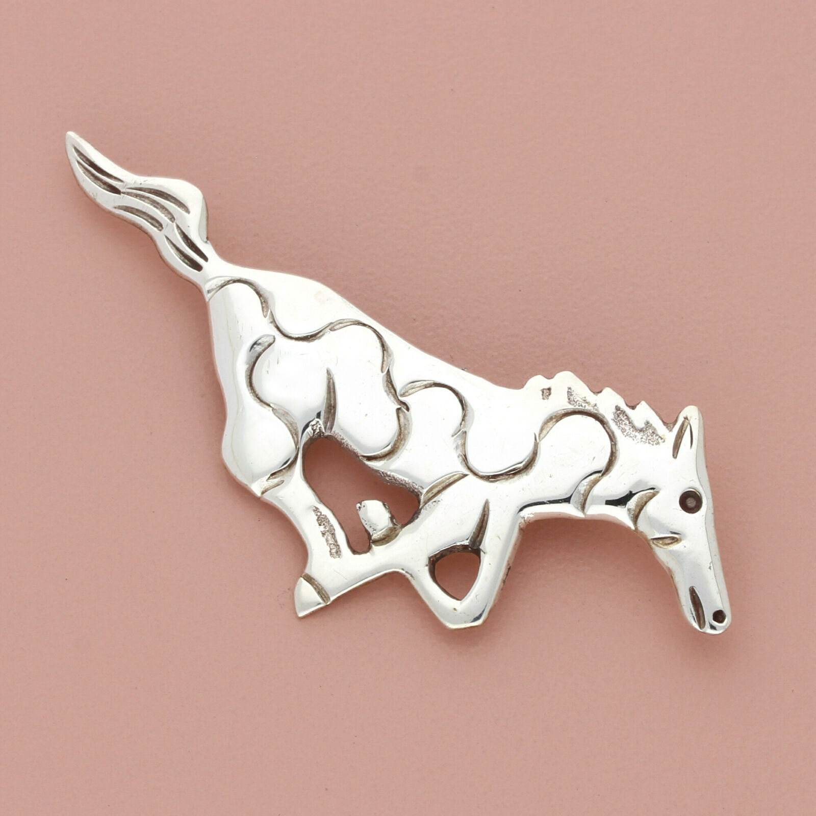 ⚡️clearance⚡️ sterling silver vintage southwestern galloping horse brooch