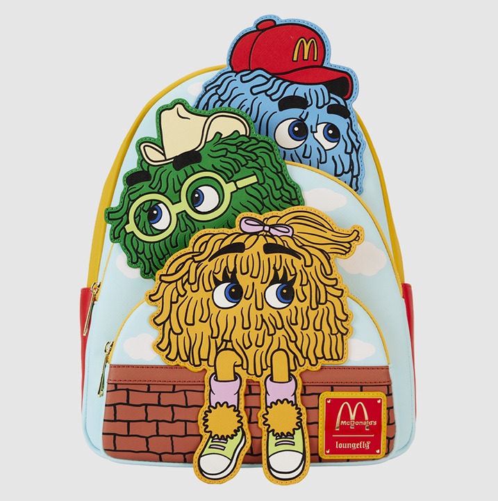 McDonald's Vintage Fry Kids Triple Pocket Mini Backpack