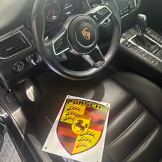 Porsche Porcelain and Steel Sign -9 In. By 12in.