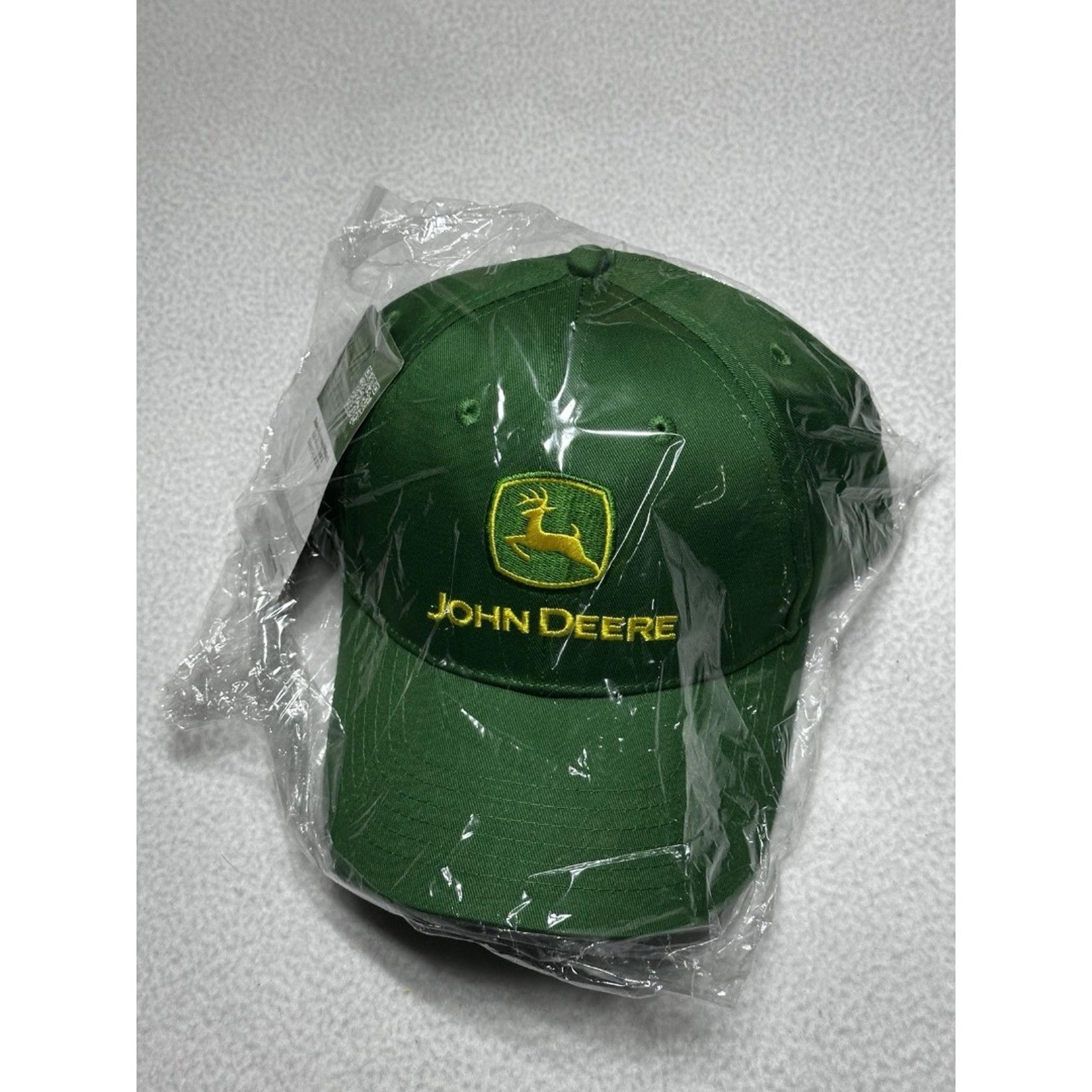 John Deere Men Traditional Green Logo Hat 100% Cotton Cap Farming Farm NWT NEW