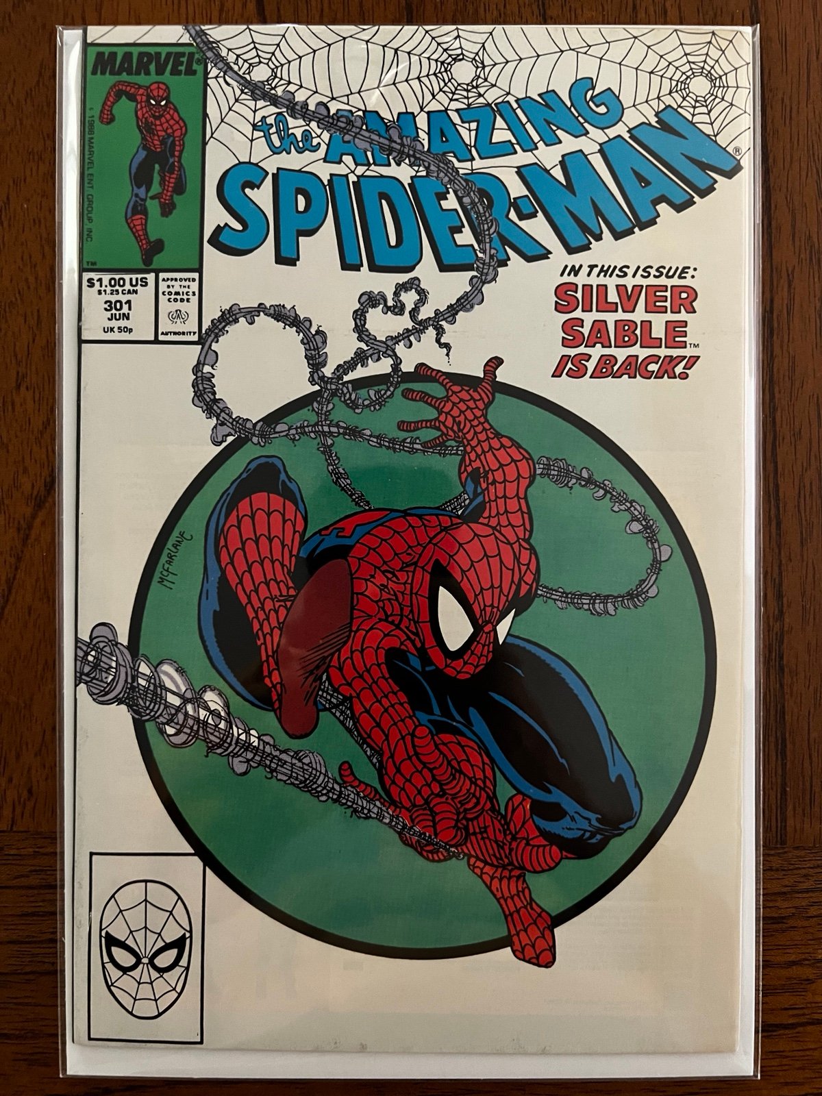 Amazing Spiderman 301 Marvel 1988 Todd McFarlane Near Mint