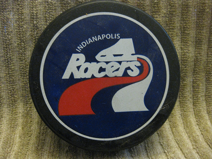 Indianapolis Racers WHA Reflections Official Hockey Puck [Made in Canada]