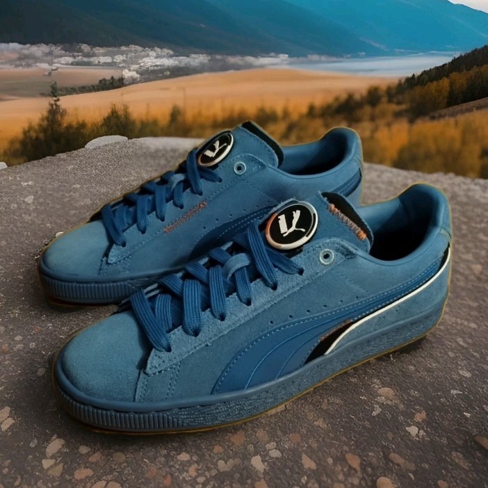Brand New Big Kid Puma Shoes Size 5.5C Dark Blue Beautiful Sneakers!
